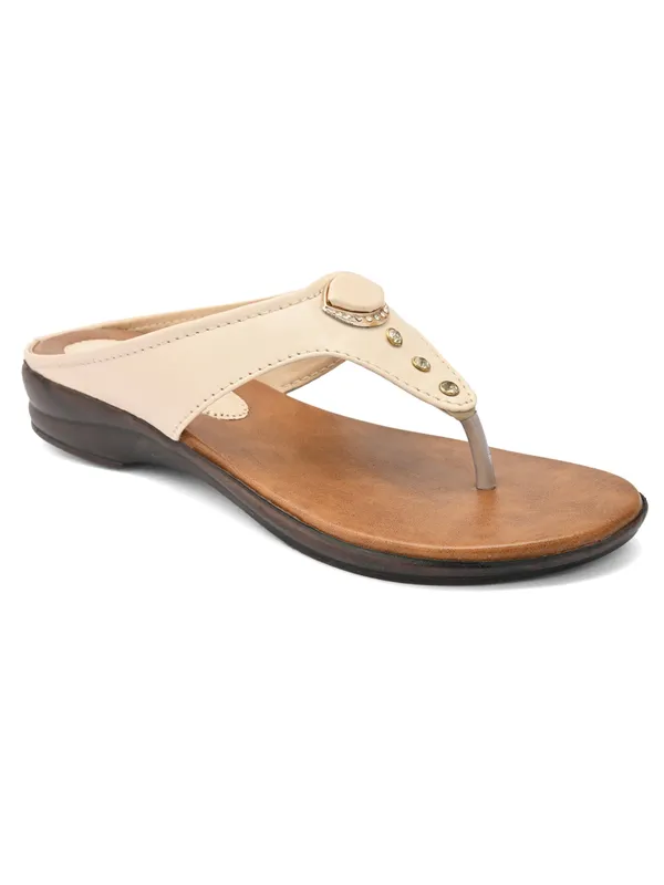 Slippers_for_Women_-_Beige_Vegan_Leather_GlideOn