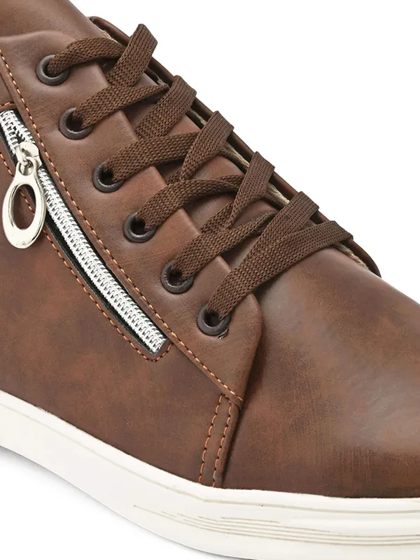 Men's_Sneakers-Brown_Vegan_Leather_CasualFlow