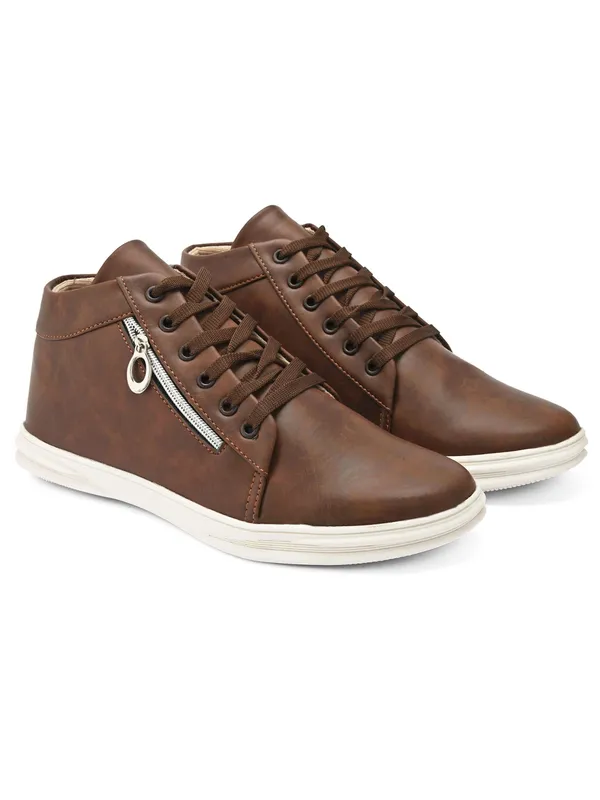 Men's_Sneakers-Brown_Vegan_Leather_CasualFlow