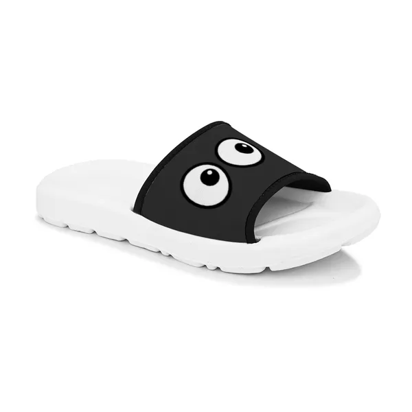 Moody_Face_Dark_Grey_Women_Slide_Slippers