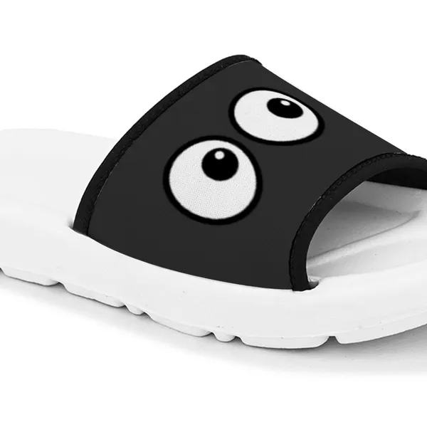 Moody_Face_Dark_Grey_Women_Slide_Slippers