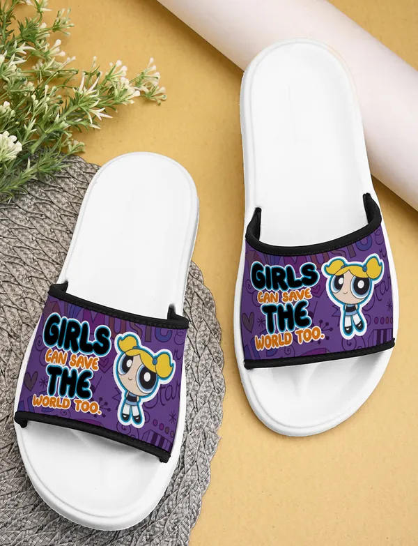 https://cdn-image.blitzshopdeck.in/ShopdeckCatalogue/tr:f-webp,w-600,fo-auto/65210b27860769bab53de0ef/media/Power_Puff_Girls_Can_Save_The_World_Too_Purple_Women_Slide_Slippers_OKJFHVWIT7_2024-03-30_1.jpg__Dicy footwear