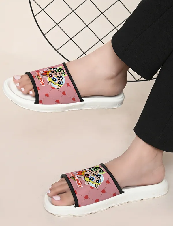 Power_Puff_Girls_Pink_Women_Slide_Slippers