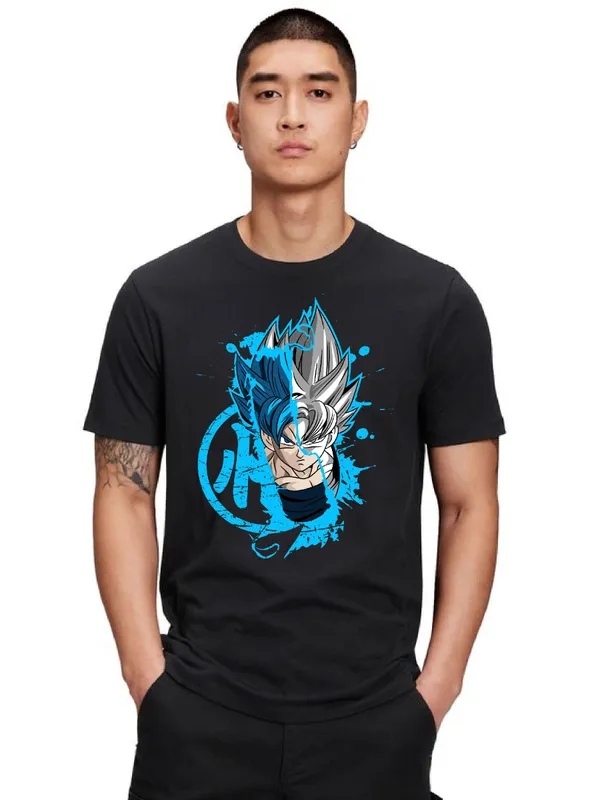Unisex_Cotton_Black_Goku_Printed_T-Shirt