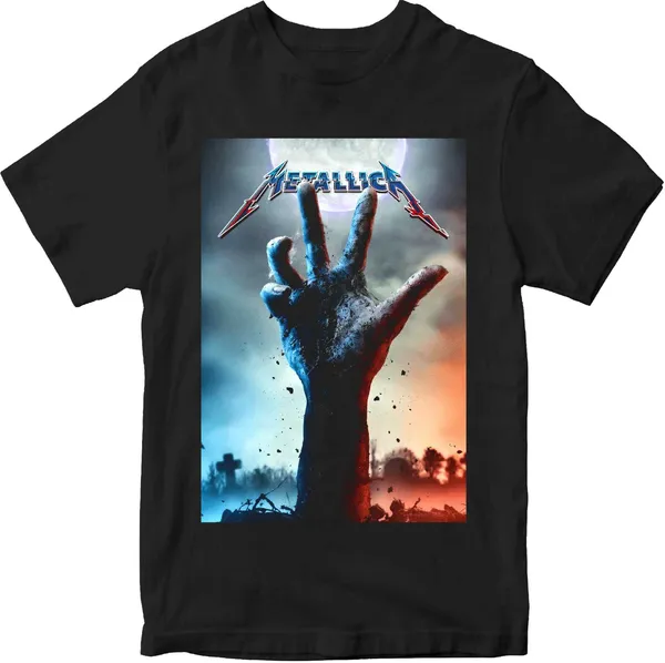 Unisex_Cotton_Black_Metallica_Reaching_Hand_T-Shirt
