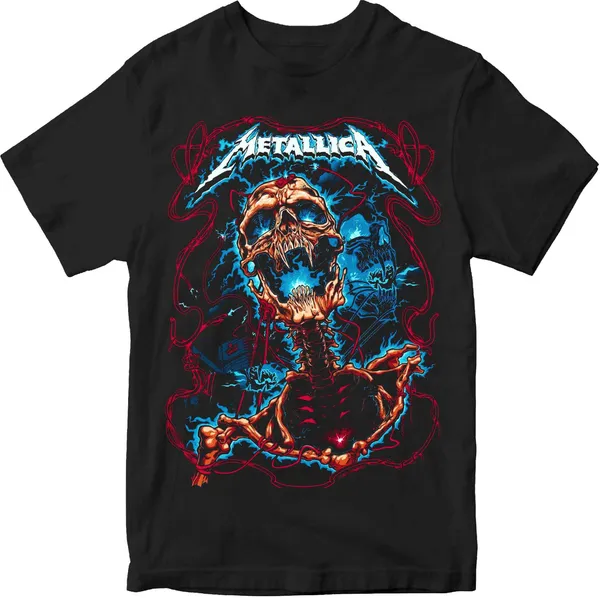 Unisex_Cotton_Black_Metallica_Printed_T-Shirt