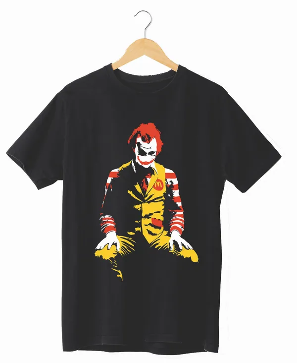 Unisex_Cotton_Black_Joker_MC_Printer_T_Shirt