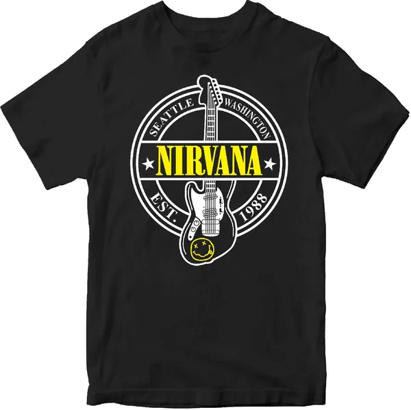 Unisex_Cotton_Black_Nirvana_Printed_T_Shirt