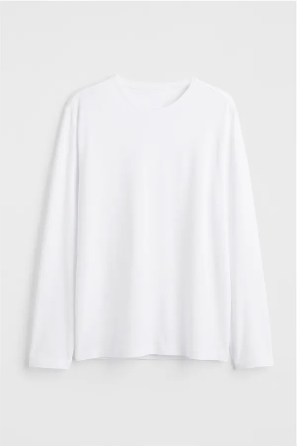 Unisex_Cotton_White_Fullsleeves_Solid_T-Shirt