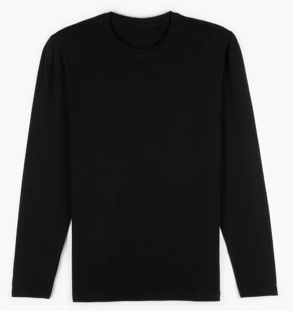 Unisex_Cotton_Black_Fullsleeves_Solid_T-Shirt