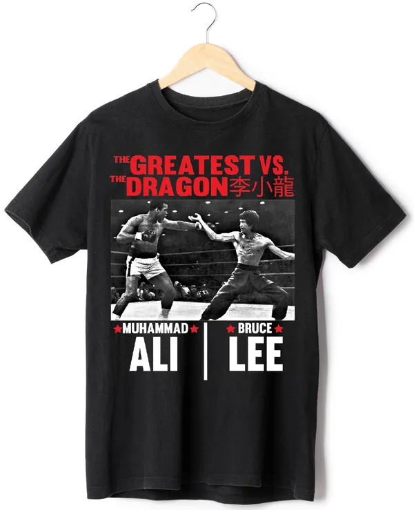 Unisex_Cotton_Black_Ali_vs_Lee_T-Shirt