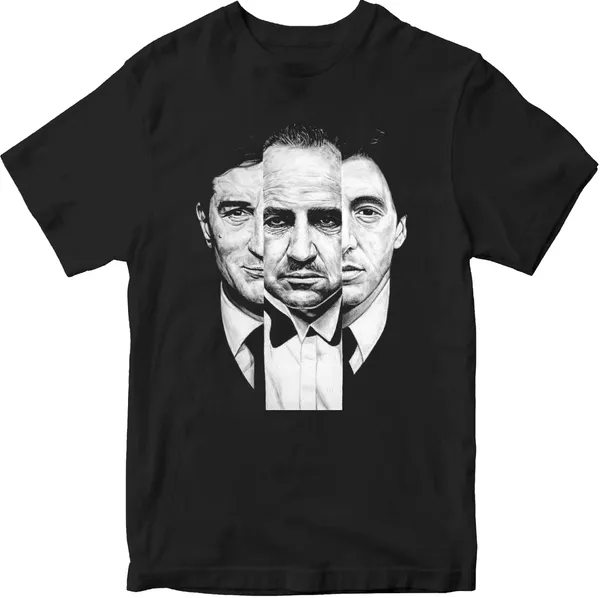 ME Clothing Unisex Cotton Black The GodFather Trio T Shirt Price in India Buy ME Clothing Unisex Cotton Black The GodFather Trio T Shirt online at