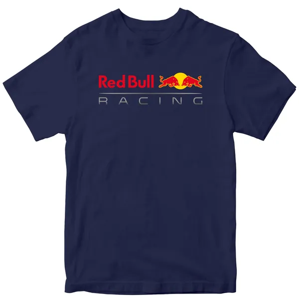 Unisex_Cotton_Navy_Blue_Red_Bull_Printed_T-Shirt