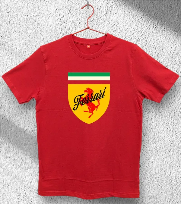 Unisex_Ferrari_Red_Logo_T-Shirt