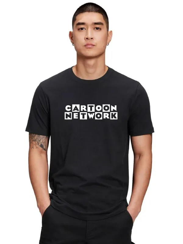 Unisex_Cotton_Black_Cartoon_Network_Printed_T_Shirt