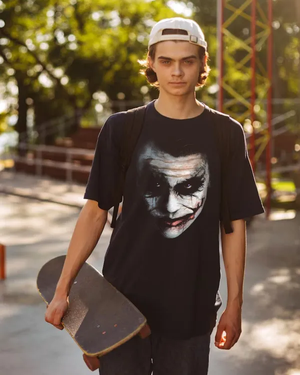 Unisex_Cotton_Black_Joker_T-Shirt