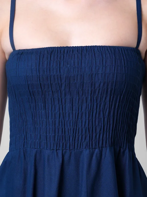 Women_Fit_And_Flare_Blue_Dress