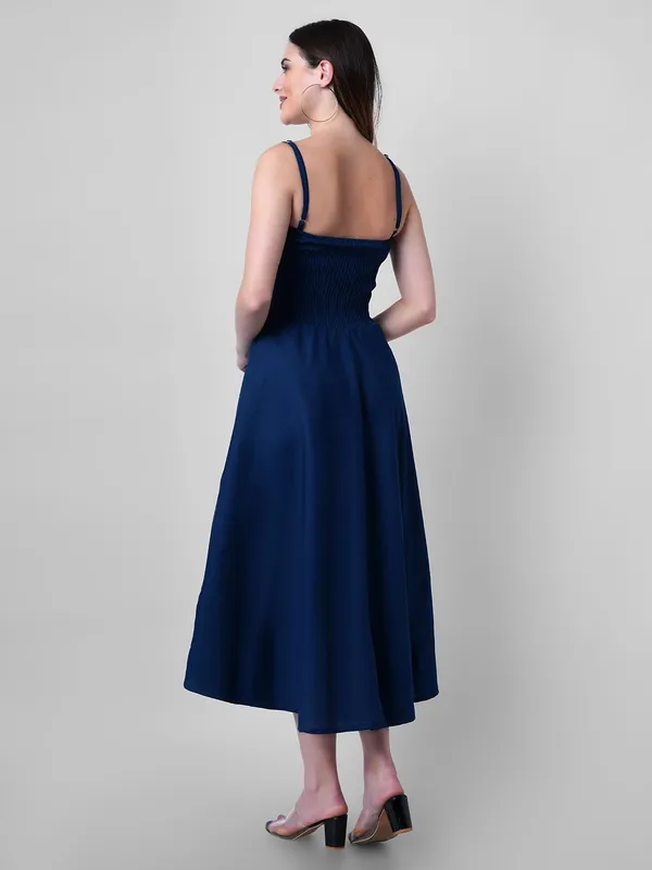 Women_Fit_And_Flare_Blue_Dress
