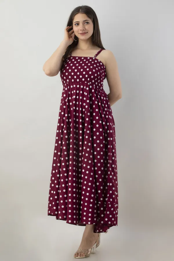 Women_Fit_And_Flare_Printed_Maroon_Dress