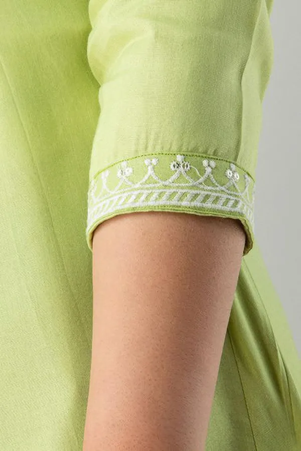Casual_Embroidered_Women_Light_Green_Top