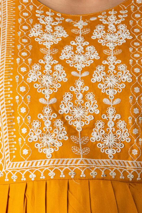 Casual_Embroidered_Women_Yellow_Top