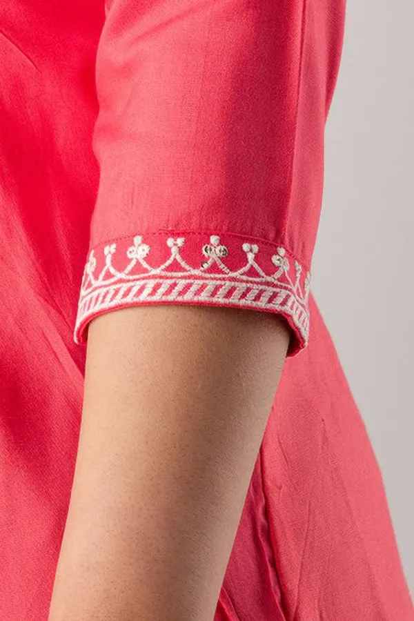 Casual_Embroidered_Women_Pink_Top