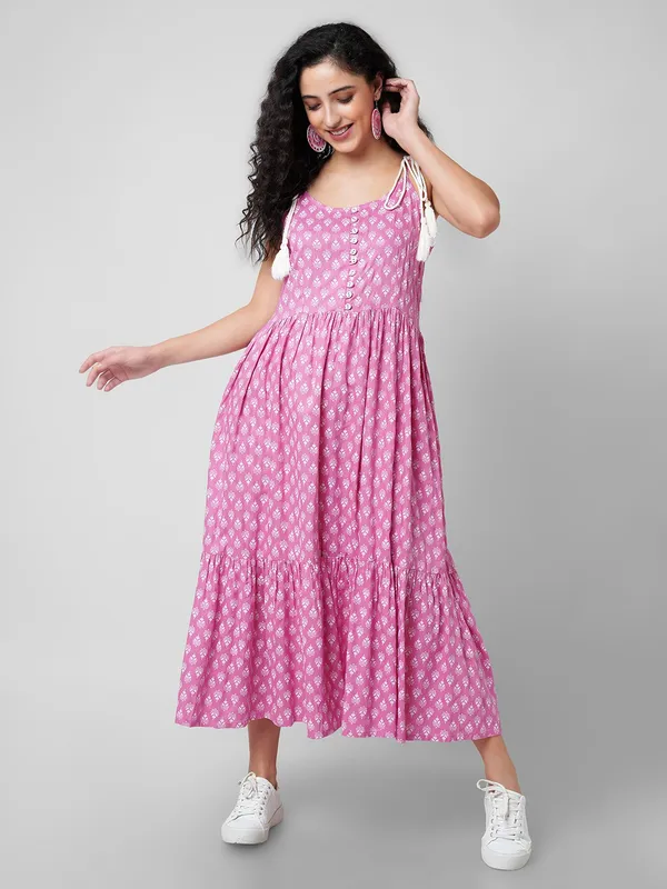 Women_Fit_And_Flare_Pink_Dress