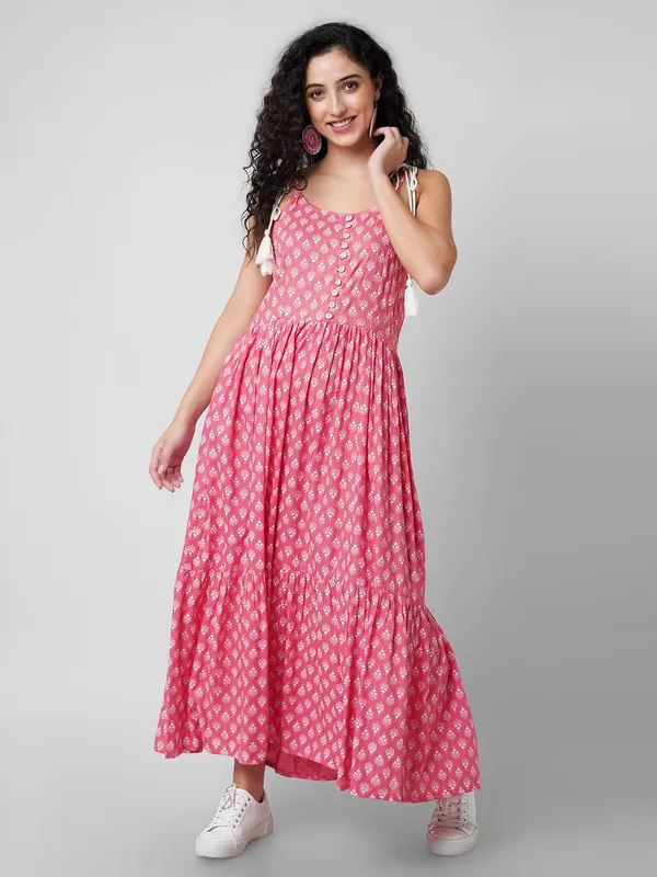 Women_Fit_And_Flare_Pink_Dress