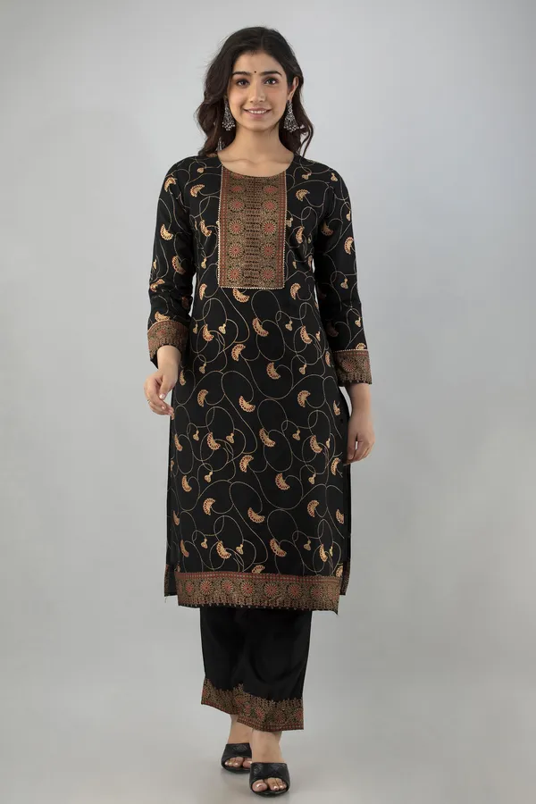 Women_Rayon_Gold_Printed_Kurta_And_Palazzo_Set
