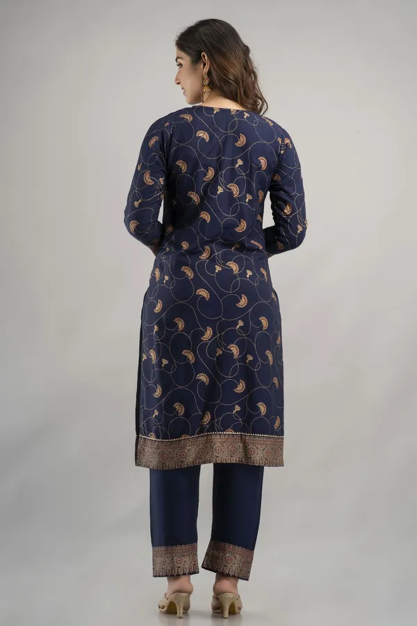 Women_Rayon_Gold_Printed_Kurta_And_Palazzo_Set
