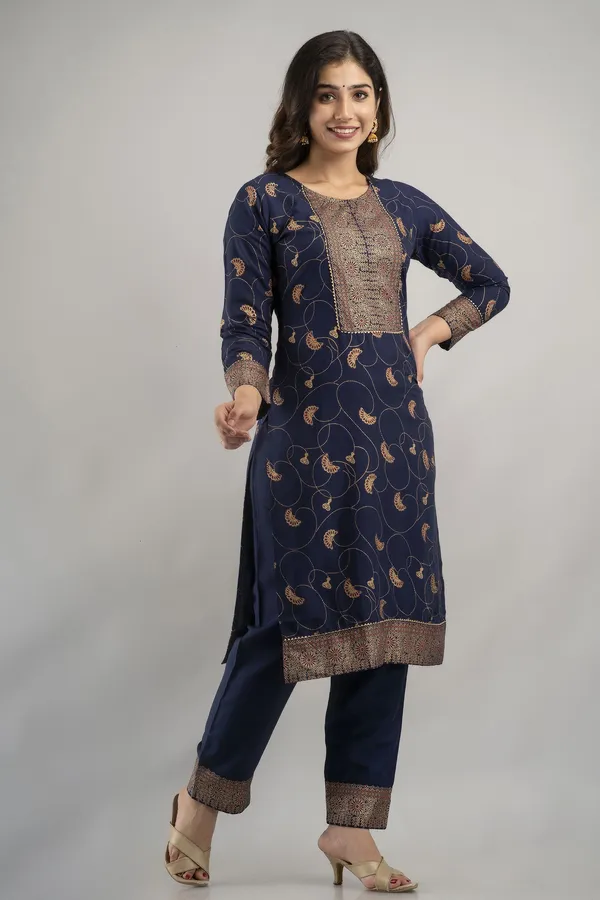 Women_Rayon_Gold_Printed_Kurta_And_Palazzo_Set