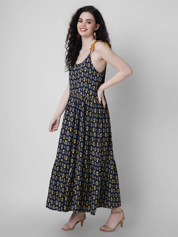 Women_Fit_And_Flare_Blue_Dress