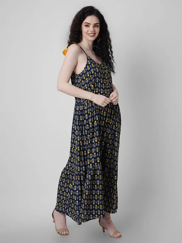 Women_Fit_And_Flare_Blue_Dress