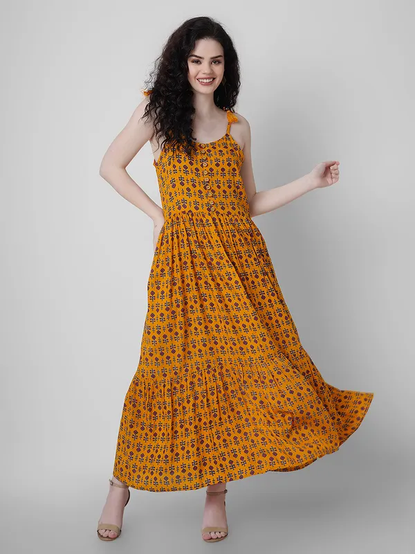 Women_Fit_And_Flare_Yellow_Dress