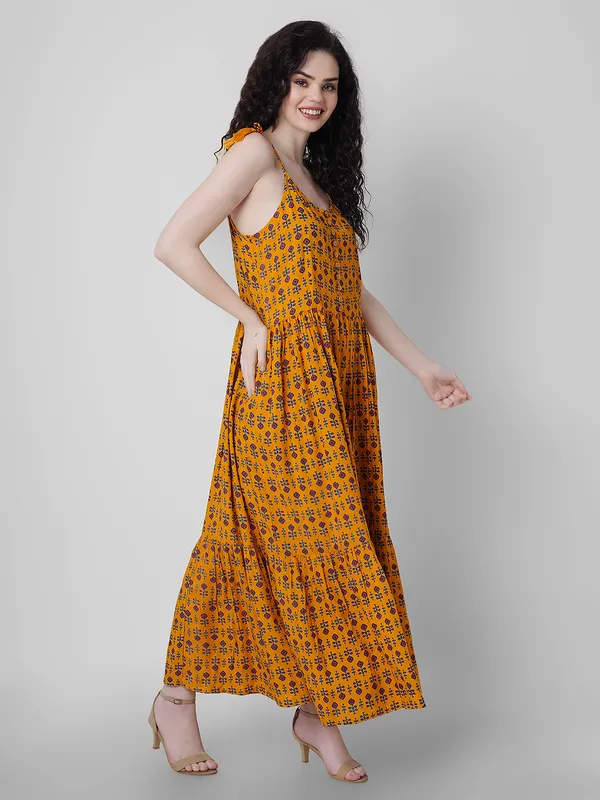 Women_Fit_And_Flare_Yellow_Dress