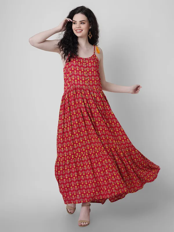 Women_Fit_And_Flare_Red_Dress
