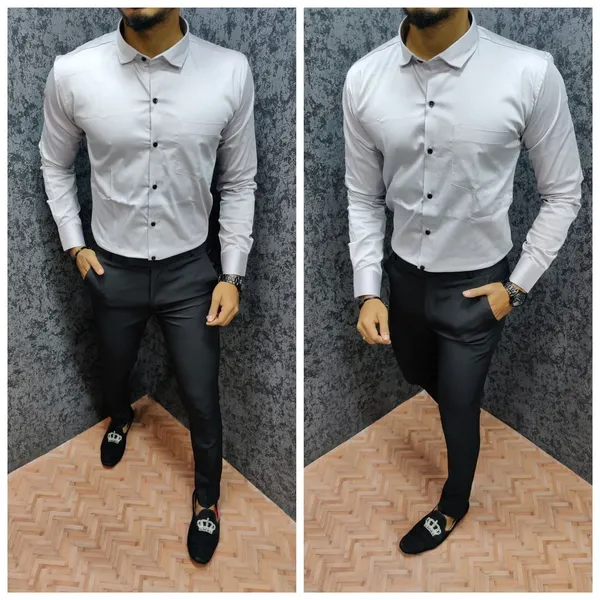 Light_Grey_And_Black_Heavy_Fabric_Shirt_&_Pant_Fabric