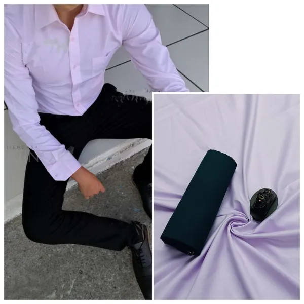Pink_And_Black_Plain_Heavy_Fabric_Shirt_&_Pant_Fabric