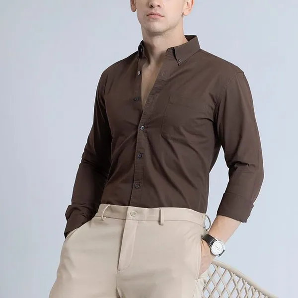 Coffee_And_Cream_Plain_Heavy_Fabric_Shirt_&_Pant_Fabric