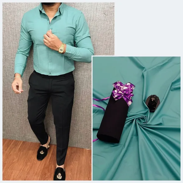 Cyan_And_Black__Heavy_Fabric_Shirt_&_Pant_Fabric