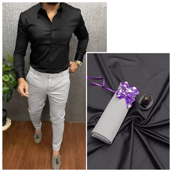 Black_Plain_Stylish_Heavy_Shirt_&_Pant_Fabric