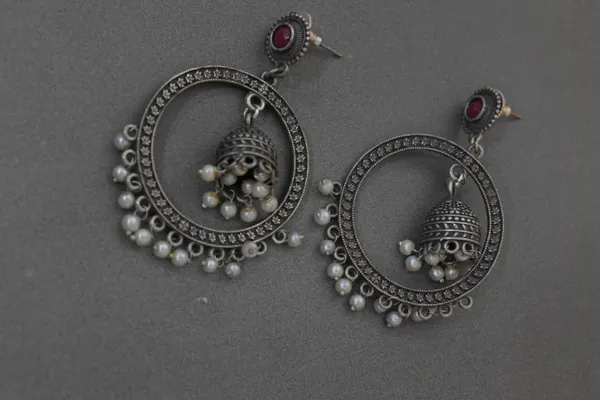 Mahroon_Stone_Earring