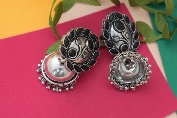 Black_Oxidise_Jhumka_Earring