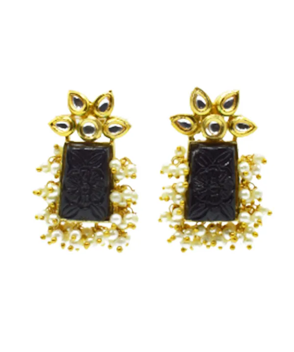 Carving_Stone_Earring_Set