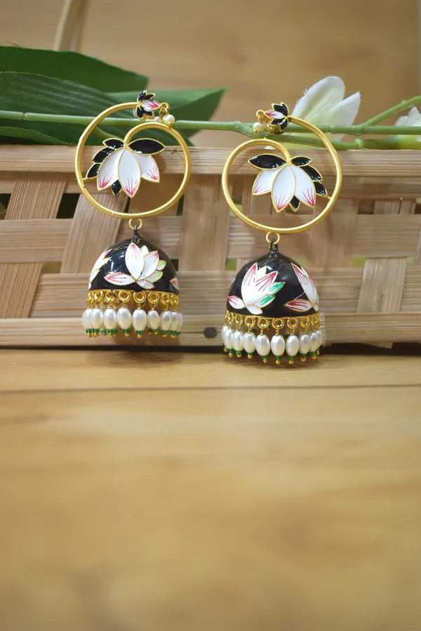 Handmade_Meena_kari_Jhumki_Earring