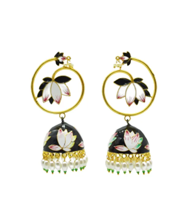 Handmade_Meena_kari_Jhumki_Earring