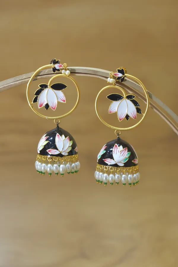 Handmade_Meena_kari_Jhumki_Earring
