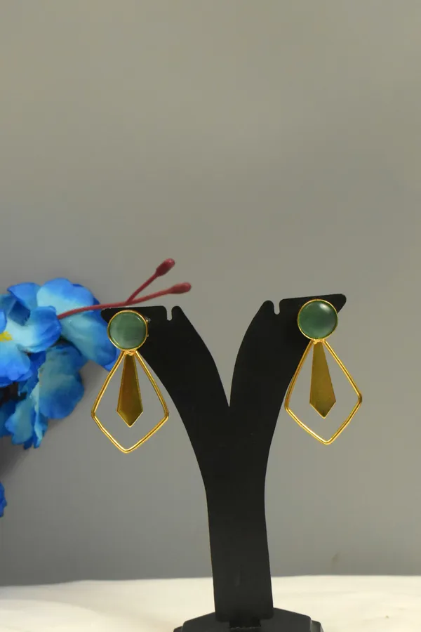 Light_green_stone_brass_earrings
