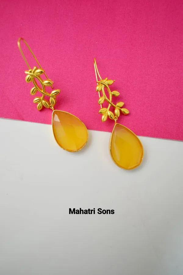 Brass_Stone_Based_Earring