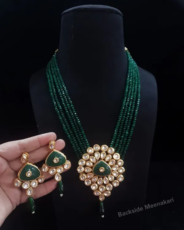 Brass__Long_Kundan_Meena_Necklace_Set_and_Earrings